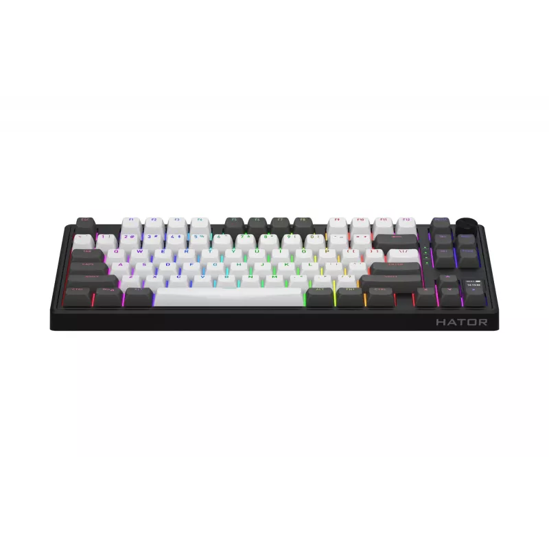 HATOR Skyfall Pro Wireless 80 klaviatūra žaidimams USB + RF Wireless + Bluetooth QWERTY JAV anglų juoda, pilka