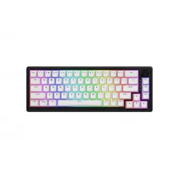 HATOR Skyfall Wireless 65 klaviatūra, Gaming, USB + RF Wireless + Bluetooth, QWERTY JAV anglų, Juoda, Balta