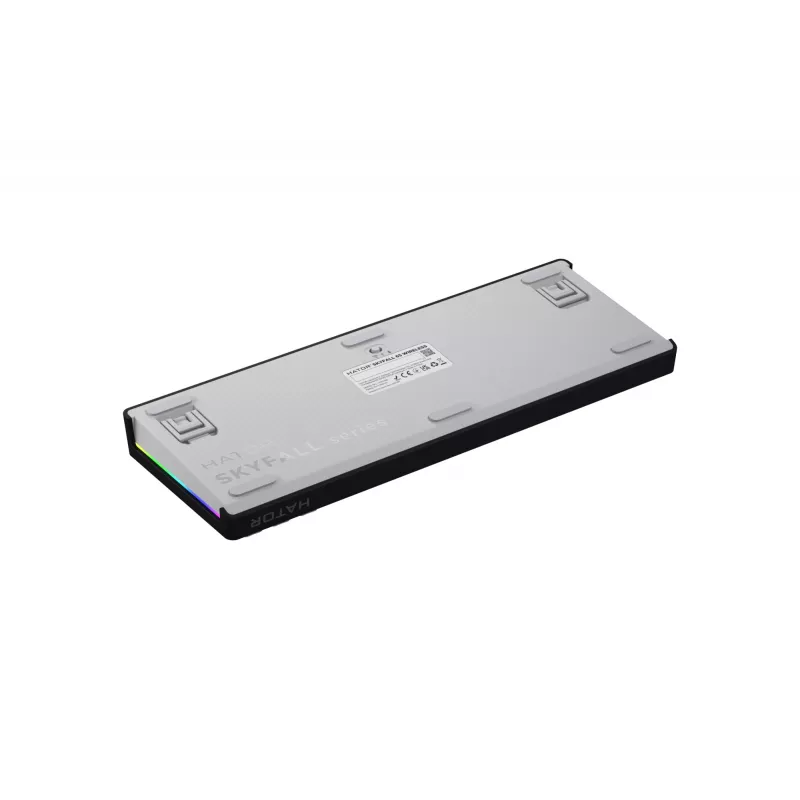 HATOR Skyfall Wireless 65 klaviatūra, Gaming, USB + RF Wireless + Bluetooth, QWERTY JAV anglų, Juoda, Balta