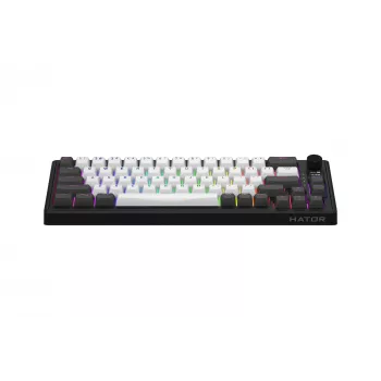 HATOR Skyfall Pro Wireless 65 klaviatūra žaidimams USB + RF belaidis + Bluetooth QWERTY JAV anglų juoda, pilka