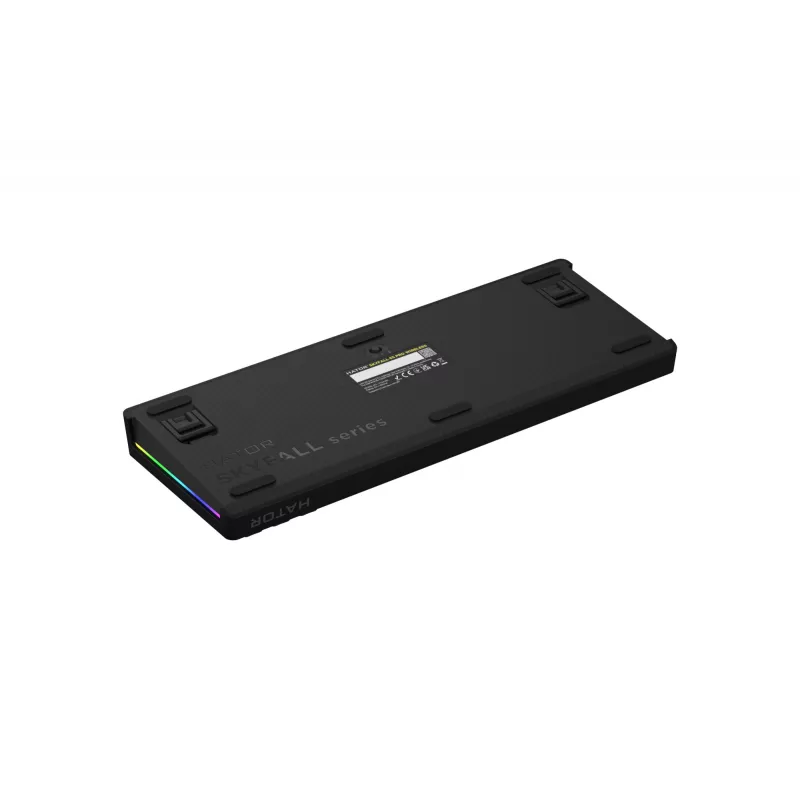 HATOR Skyfall Pro Wireless 65 klaviatūra žaidimams USB + RF belaidis + Bluetooth QWERTY JAV anglų juoda, pilka