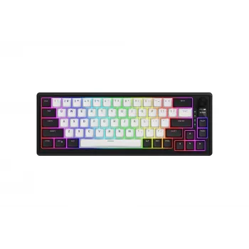 HATOR Skyfall 65 MAG ULTIMA 8K belaidė klaviatūra, žaidimams, USB + RF Wireless + Bluetooth, QWERTY JAV anglų, juoda, balta