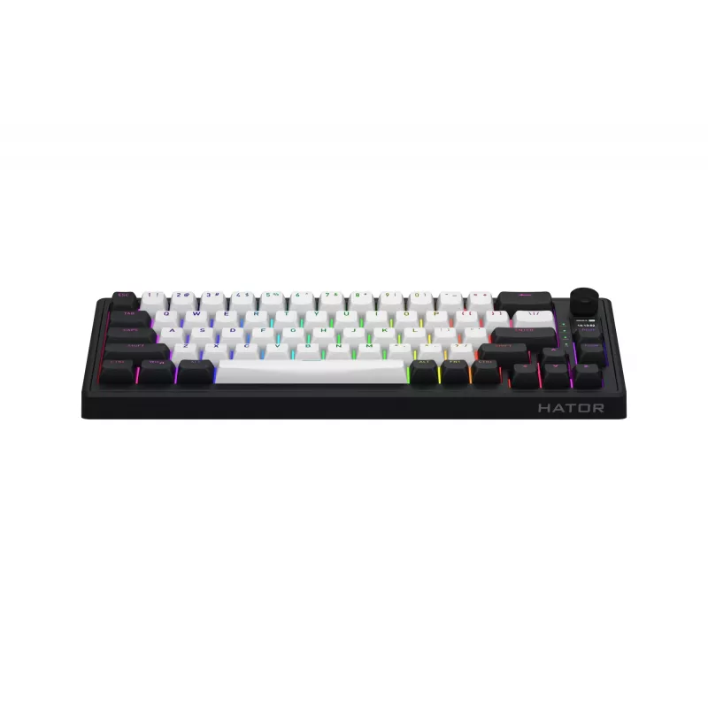 HATOR Skyfall 65 MAG ULTIMA 8K belaidė klaviatūra, žaidimams, USB + RF Wireless + Bluetooth, QWERTY JAV anglų, juoda, balta