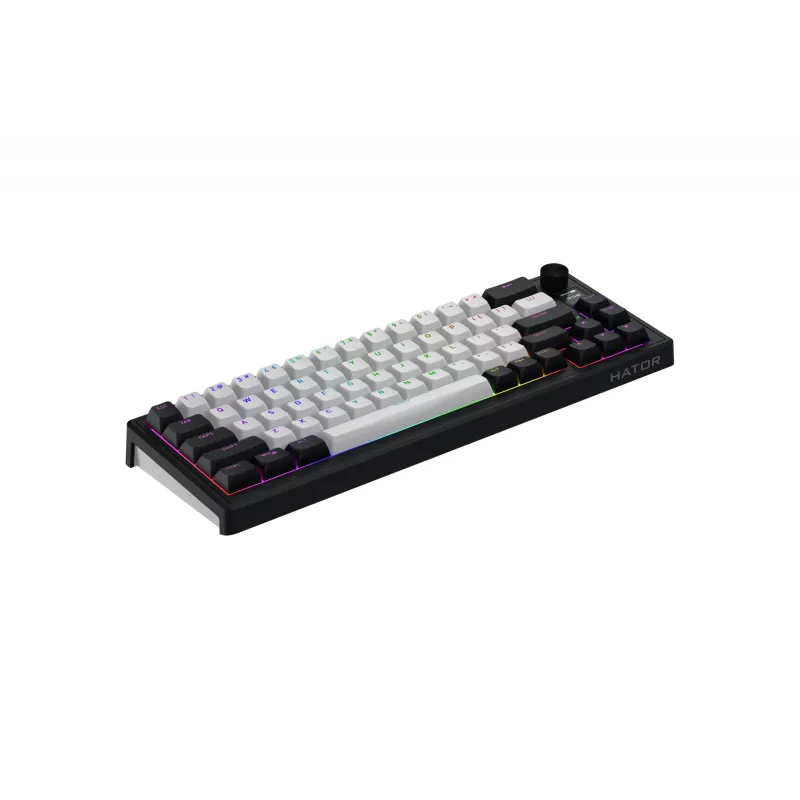 HATOR Skyfall 65 MAG ULTIMA 8K belaidė klaviatūra, žaidimams, USB + RF Wireless + Bluetooth, QWERTY JAV anglų, juoda, balta