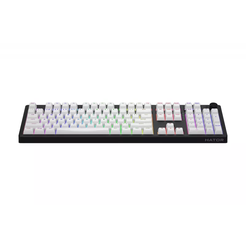 HATOR Skyfall Wireless 100 klaviatūra Gaming USB + RF Wireless + Bluetooth QWERTY US English Juoda, Balta