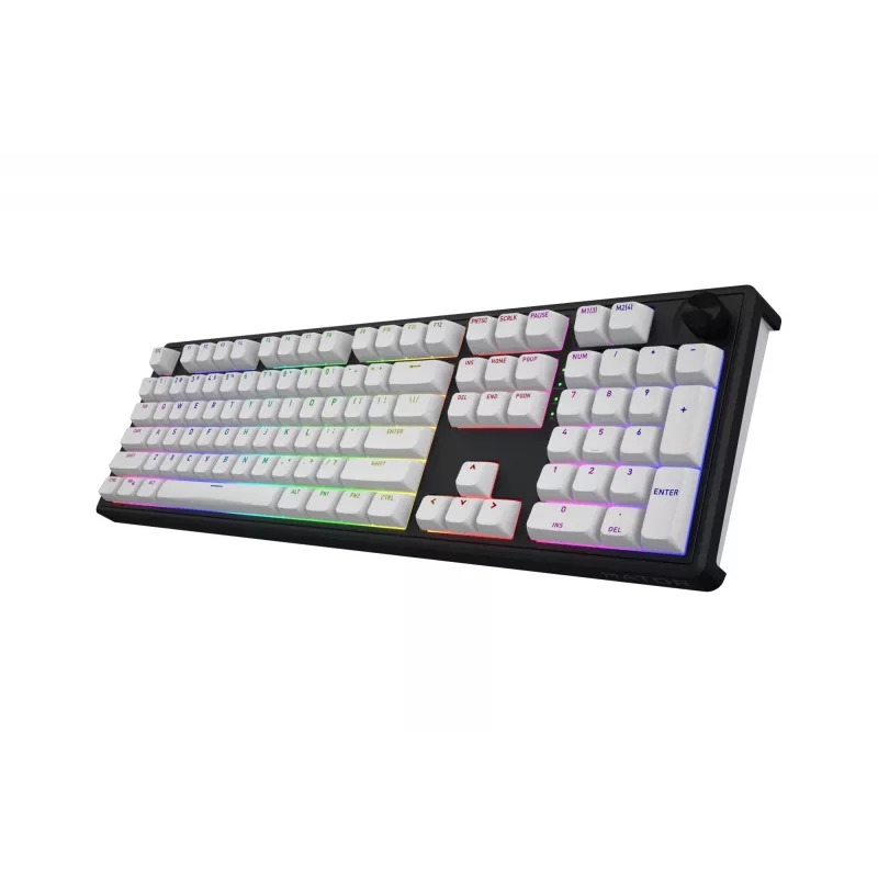 HATOR Skyfall Wireless 100 klaviatūra Gaming USB + RF Wireless + Bluetooth QWERTY US English Juoda, Balta