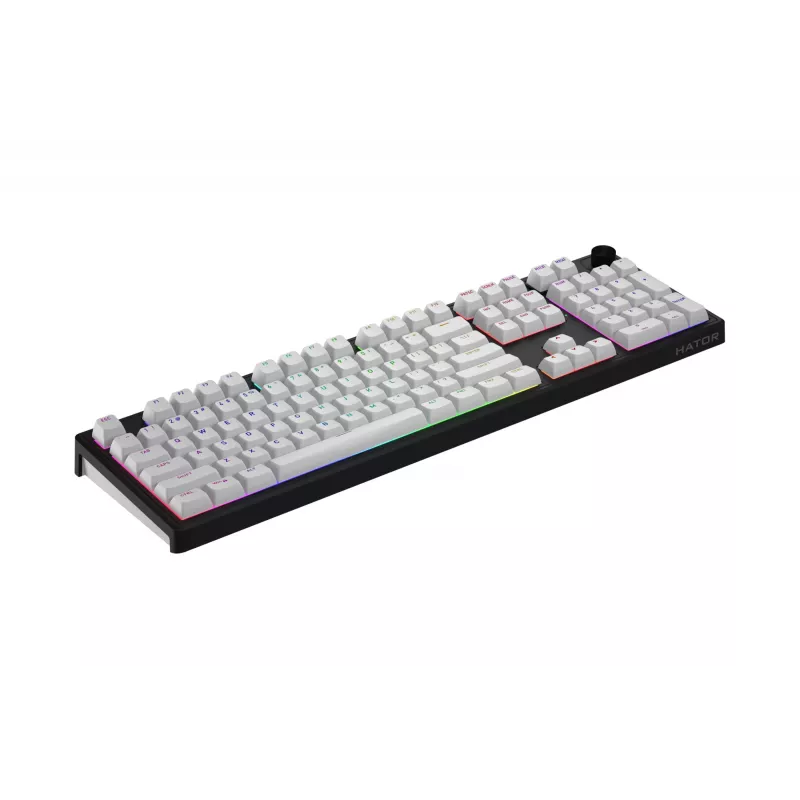 HATOR Skyfall Wireless 100 klaviatūra Gaming USB + RF Wireless + Bluetooth QWERTY US English Juoda, Balta