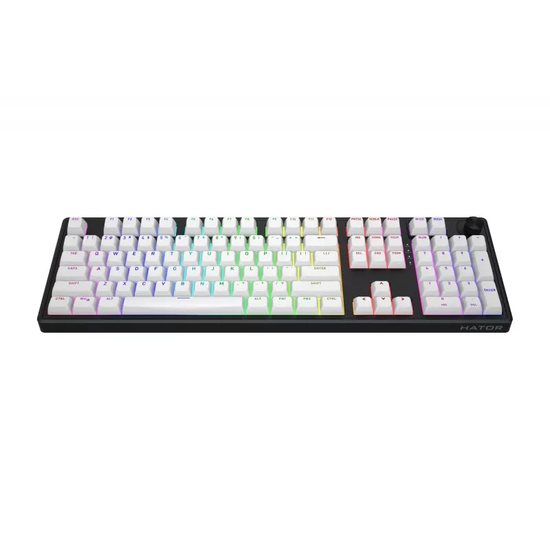 HATOR Skyfall Wireless 100 klaviatūra Gaming USB + RF Wireless + Bluetooth QWERTY US English Juoda, Balta
