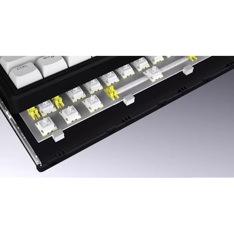 HATOR Skyfall Wireless 100 klaviatūra Gaming USB + RF Wireless + Bluetooth QWERTY US English Juoda, Balta
