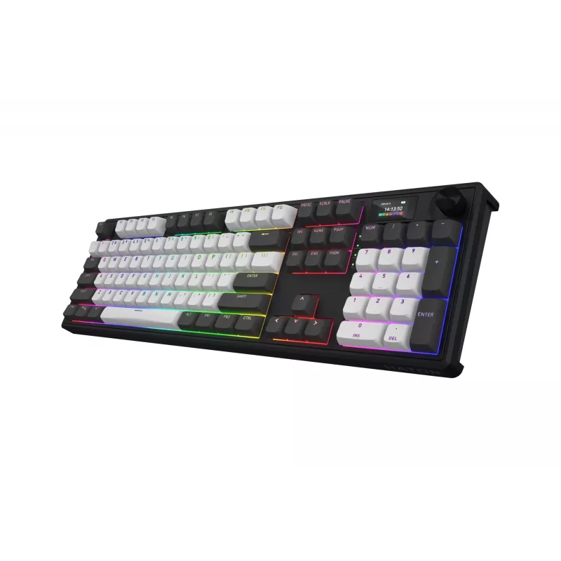 HATOR Skyfall Pro Wireless 100 klaviatūra Gaming USB + RF Wireless + Bluetooth QWERTY JAV anglų Juoda, Pilka