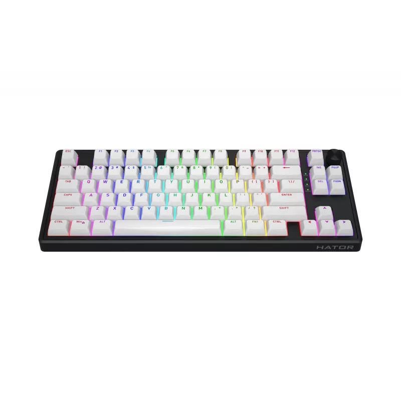 HATOR Skyfall 80 MAG ULTRA 8K klaviatūra žaidimams USB QWERTY JAV anglų Juoda, Balta