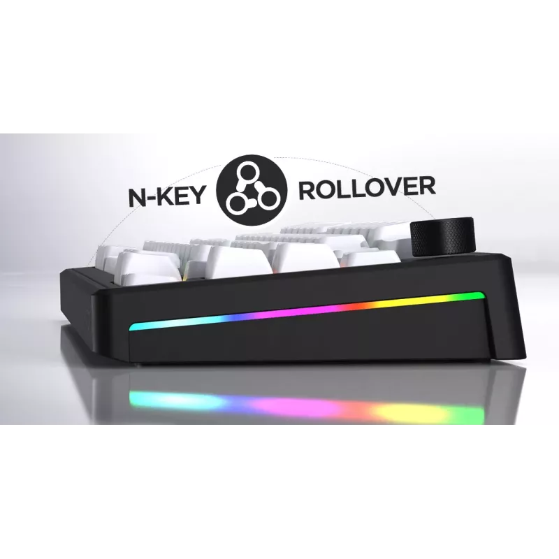 HATOR Skyfall 80 MAG ULTRA 8K klaviatūra žaidimams USB QWERTY JAV anglų Juoda, Balta