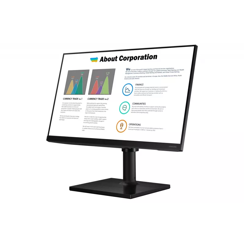 Samsung T45F monitorius kompiuteriui 68,6 cm (27 colių) 1920 x 1080 pikselių Full HD LED juodas