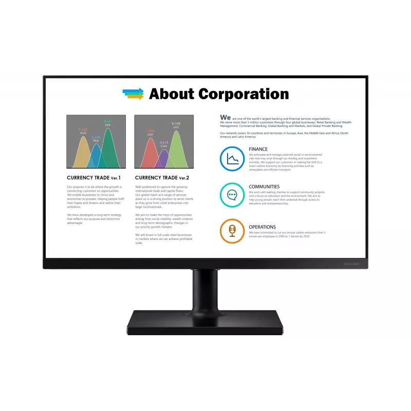 Samsung T45F monitorius kompiuteriui 68,6 cm (27 colių) 1920 x 1080 pikselių Full HD LED juodas