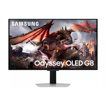 Samsung G80SD kompiuterinis monitorius 81,3 cm (32 col.) 3840 x 2160 4K Ultra HD OLED sidabrinis