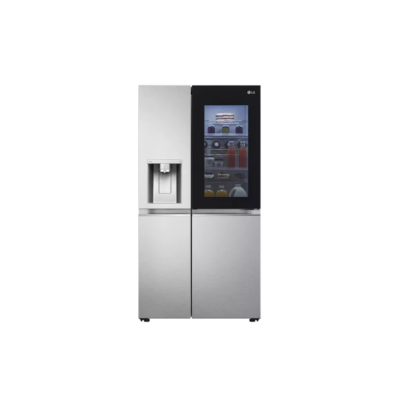 LG GSXE90MBDD šaldytuvas šalia šaldiklio, laisvai pastatomas, 628 L, nerūdijantis plienas