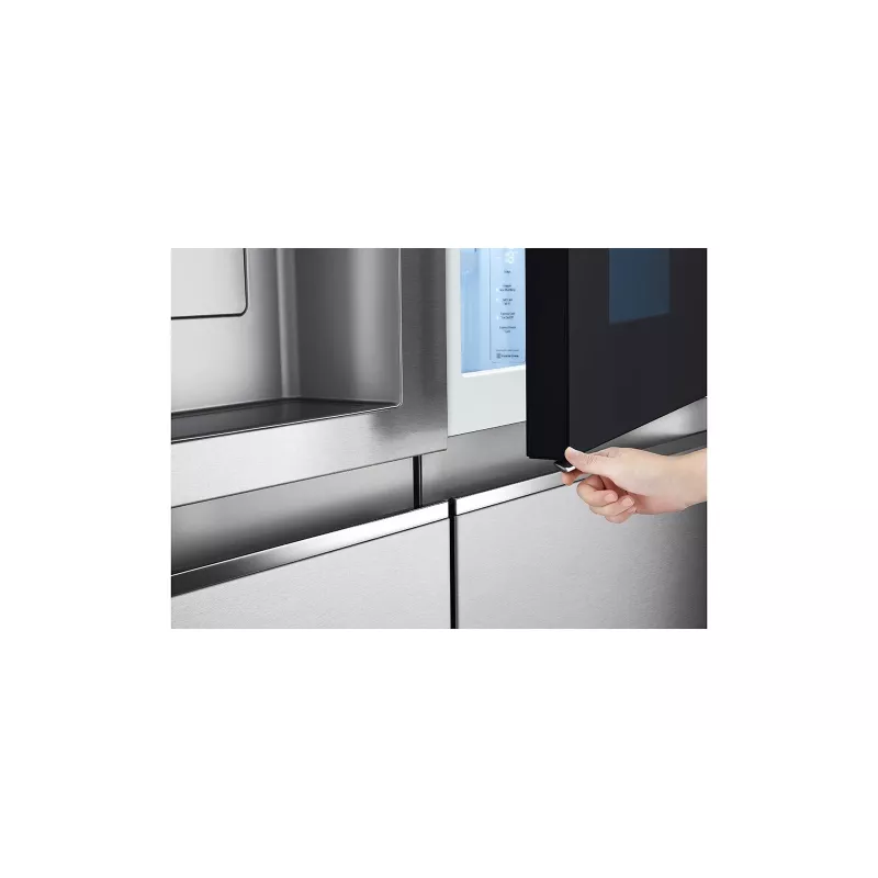 LG GSXE90MBDD šaldytuvas šalia šaldiklio, laisvai pastatomas, 628 L, nerūdijantis plienas