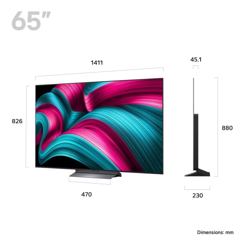 LG OLED evo AI 65 colių C5 4K išmanusis televizorius