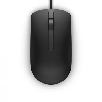 DELL MS116 laidinė pelė, juoda, ambidekstrinė, optinė, USB-A, 1000 DPI