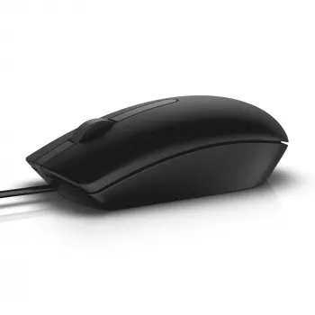 DELL MS116 laidinė pelė, juoda, ambidekstrinė, optinė, USB-A, 1000 DPI