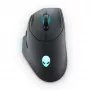 Alienware AW620M pelė, belaidė, dešinei rankai, RF + USB Type-C, optinė, 26000 DPI