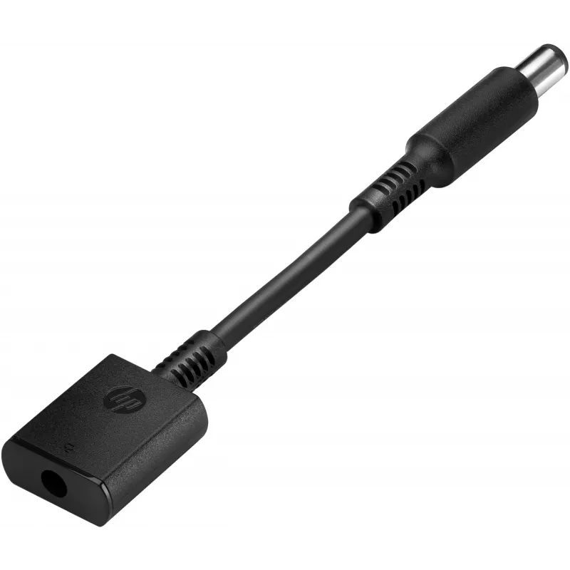HP 7,4 mm į 4,5 mm nuolatinės srovės adapterio kištukas, juodas, vyriškas, moteriškas, 90°, HP CO06XL, verslui