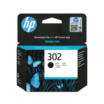 HP 302 Original juoda kasetė, juoda, 1 vnt., 170 puslapių