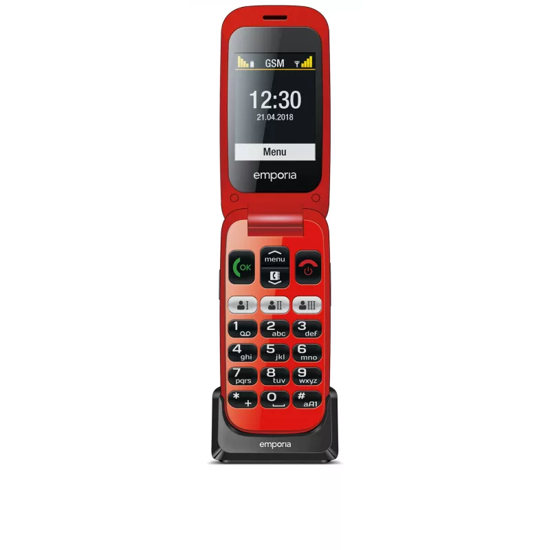 Emporia emporiaONE 6,1 cm (2,4 colio) 80 g Juoda, Raudona Senjorų telefonas