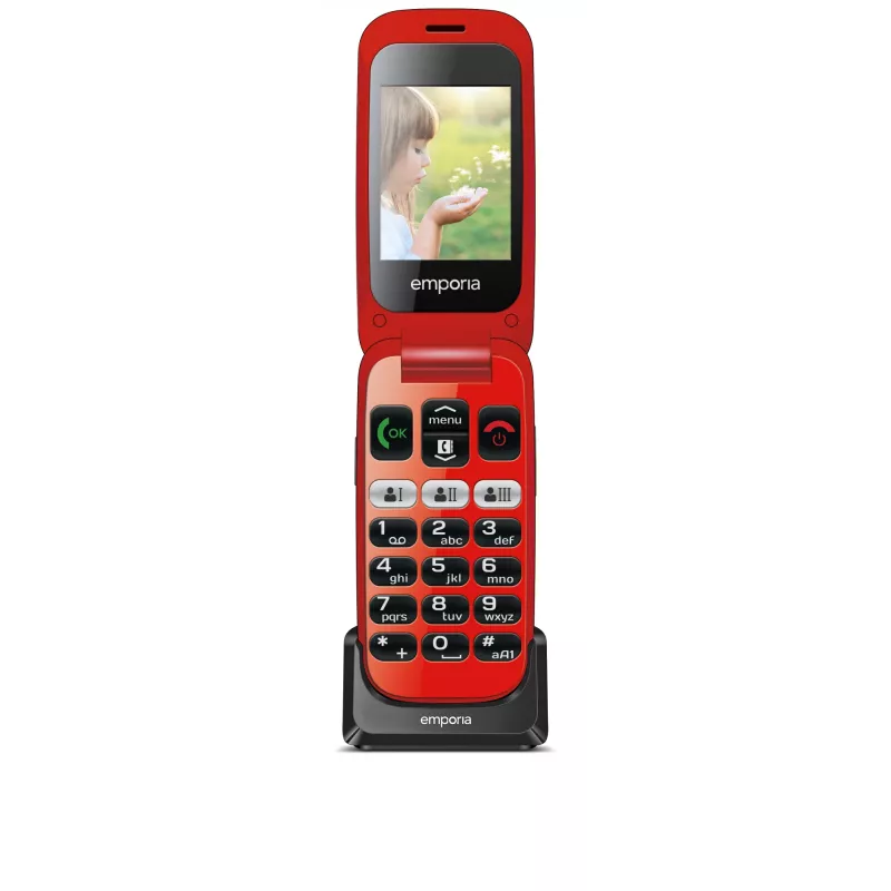 Emporia emporiaONE 6,1 cm (2,4 colio) 80 g Juoda, Raudona Senjorų telefonas