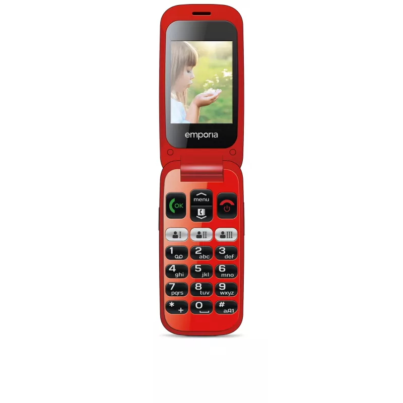 Emporia emporiaONE 6,1 cm (2,4 colio) 80 g Juoda, Raudona Senjorų telefonas