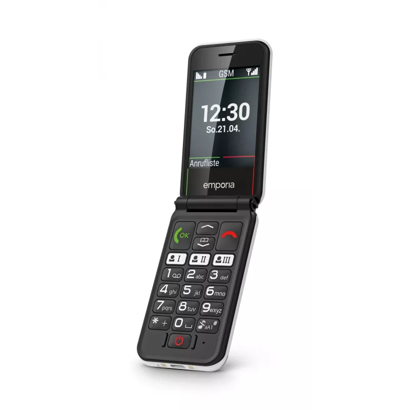 Emporia SIMPLICITYglam 7.11 cm (2.8 colio) 106 g Baltas senjorų telefonas