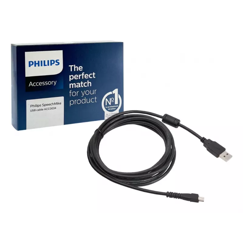 Philips ACC0034/00 USB laidas SpeechMike III 2,4 m USB A Juoda