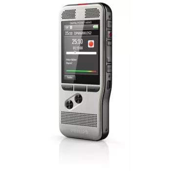 Philips DPM6000 diktofonas Flash kortele Juoda, Sidabrinė
