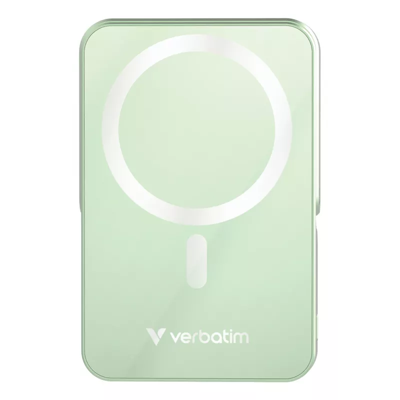 Verbatim Charge 'n' Go belaidis magnetinis maitinimo bankas su stovu - 10000 mAh Žalia