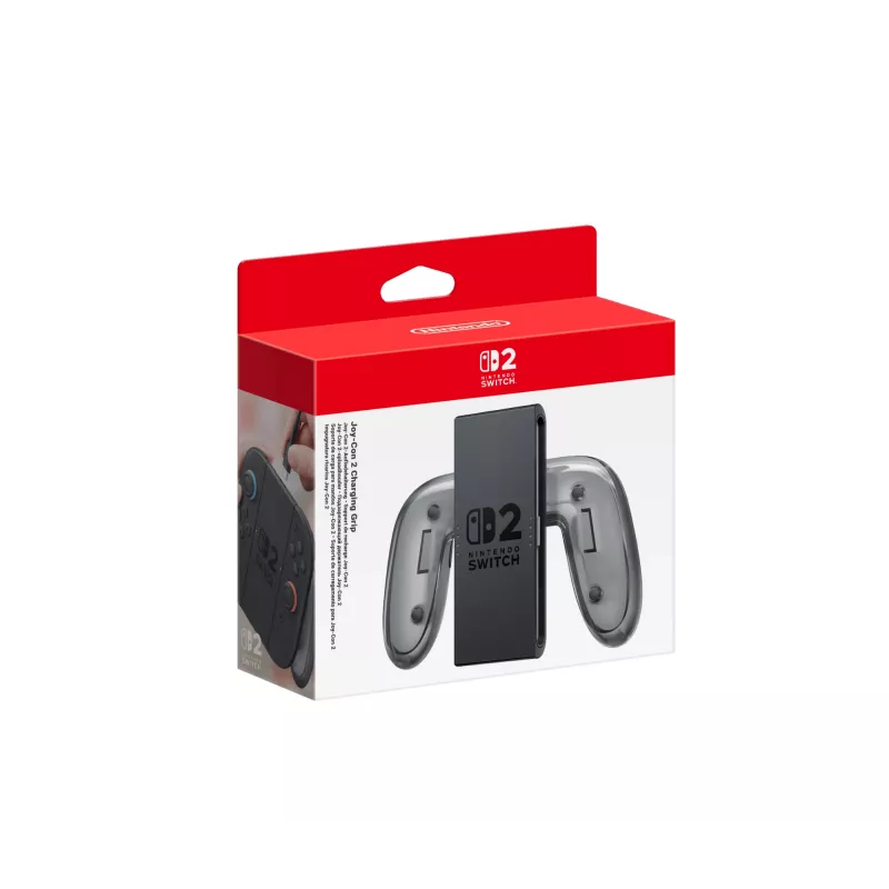 Nintendo Joy-Con 2 Įkrovimo Grip, Nintendo Switch 2, valdiklio rankena, juoda, permatoma, plastikinė, Nintendo, Joy-Con 2
