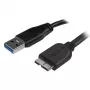 StarTech.com plonas Micro USB 3.0 laidas - M/M - 2m (6ft), USB A, Micro-USB B, USB 3.2 Gen 1 (3.1 Gen 1), vyriškas/vyriškas, juodas
