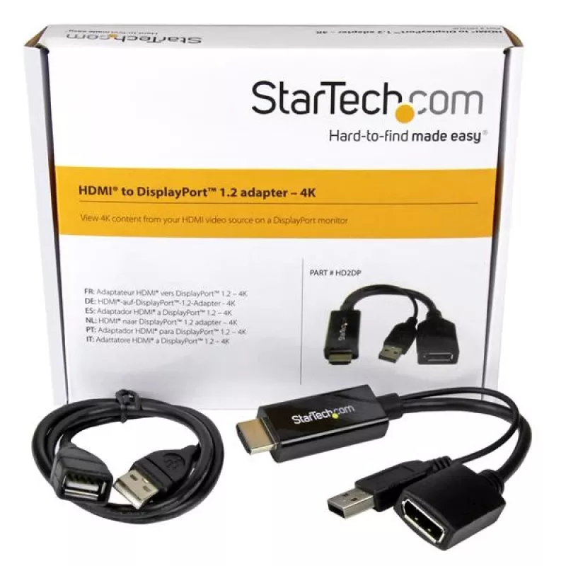 Aktyvus HDMI į DisplayPort adapteris StarTech.com, 4K 30Hz, 3840x2160, MegaChips STDP2600