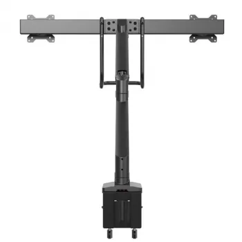 StarTech.com Dvigubo monitoriaus laikiklis ant stalo – ergonomiškas VESA laikiklis 32 colių (8 kg) ekranams – sinchronizuotas reguliavimas – aukščio reguliavimas – C spaustuvas/įvorė