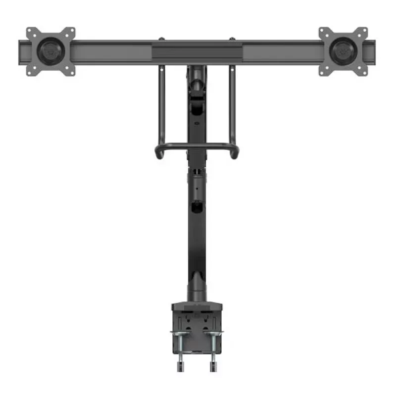 StarTech.com Dvigubo monitoriaus laikiklis ant stalo – ergonomiškas VESA laikiklis 32 colių (8 kg) ekranams – sinchronizuotas reguliavimas – aukščio reguliavimas – C spaustuvas/įvorė