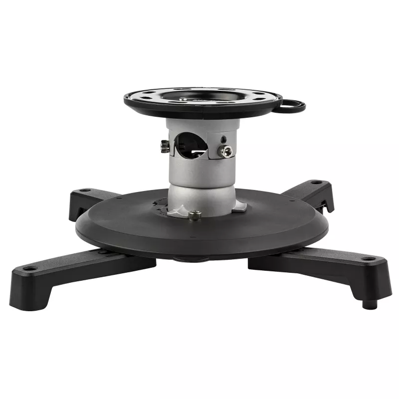 StarTech.com Universalus lubinis projektoriaus laikiklis – sunkus, reguliuojamo aukščio/teleskopinis stulpas 5–22,7 colio nuo lubų – 33 svarai (15 kg) – pakreipimas/sukimas – kabantis laikiklis su kronšteinu