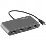 StarTech.com Dual-Monitor Thunderbolt Mini Dock, 4K 60Hz DisplayPort, belaidžio ryšio stotelė be tvarkyklių, skirta Windows ir Mac, Gigabit Ethernet, 1x USB-A (USB 5Gbps), 28 cm kabelis
