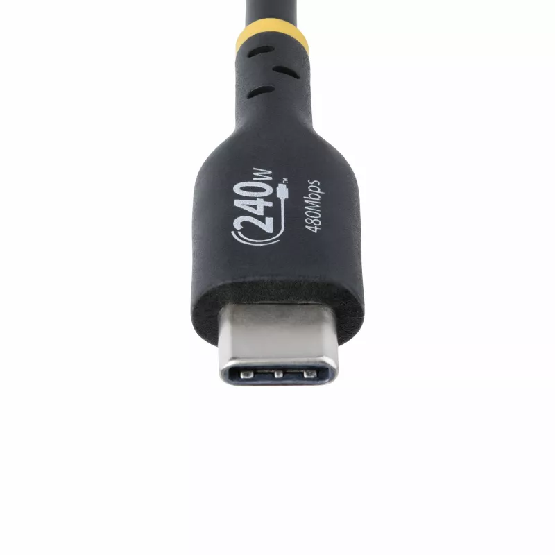 StarTech.com 3 m USB-C įkrovimo laidas, USB-IF sertifikuotas USB C laidas, 240W PD EPR, USB 2.0 Type-C nešiojamojo kompiuterio įkroviklio laidas, USB-C duomenų perdavimo laidas, TPE apvalkalas, M/M