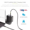 StarTech.com 3 m USB-C įkrovimo laidas, USB-IF sertifikuotas USB C laidas, 240W PD EPR, USB 2.0 Type-C nešiojamojo kompiuterio įkroviklio laidas, USB-C duomenų perdavimo laidas, TPE apvalkalas, M/M
