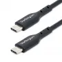 StarTech.com 1m (3,3 pėd.) USB-C įkrovimo laidas 2 vnt., USB-C laidas, USB 2.0 Type-C nešiojamojo kompiuterio įkroviklio laidas, 60W 3A Power Delivery, TPE apvalkalas, USB-C duomenų perdavimo laidas, M/M