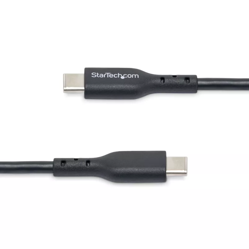 StarTech.com 1m (3,3 pėd.) USB-C įkrovimo laidas 2 vnt., USB-C laidas, USB 2.0 Type-C nešiojamojo kompiuterio įkroviklio laidas, 60W 3A Power Delivery, TPE apvalkalas, USB-C duomenų perdavimo laidas, M/M