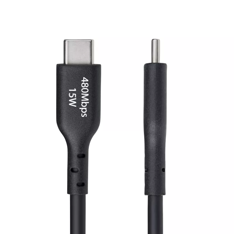 StarTech.com 3m USB-A į USB-C įkrovimo laidas, įkrovimas ir sinchronizavimas, 3A, USB 2.0, TPE apvalkalas – juodas