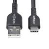 StarTech.com 3m USB-A į USB-C įkrovimo laidas, įkrovimas ir sinchronizavimas, 3A, USB 2.0, TPE apvalkalas – juodas