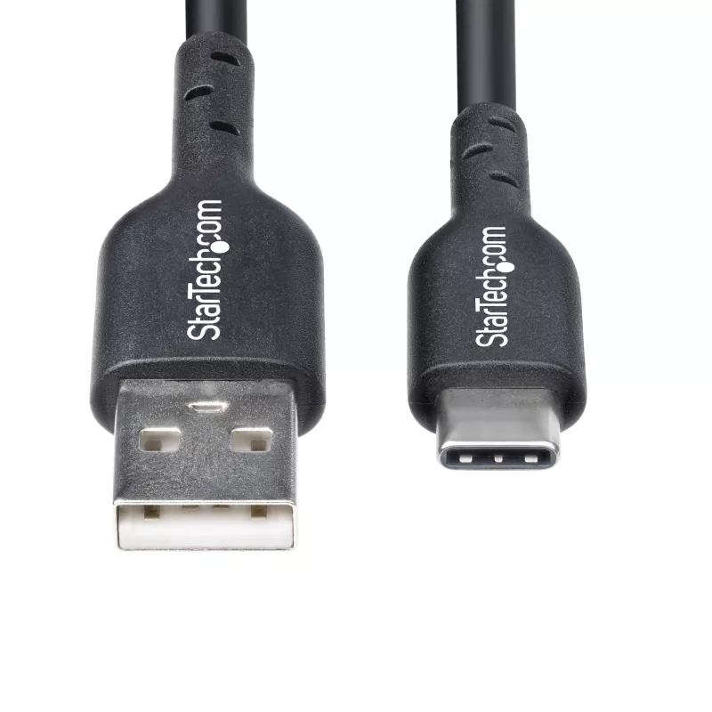 StarTech.com 3m USB-A į USB-C įkrovimo laidas, įkrovimas ir sinchronizavimas, 3A, USB 2.0, TPE apvalkalas – juodas