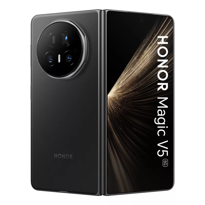 Išmanusis telefonas Honor MAGIC V5 20,2 cm (7,95 colio) MagicOS 9.0.1 5G USB Type-C 16 GB 512 GB 5820 mAh Juoda