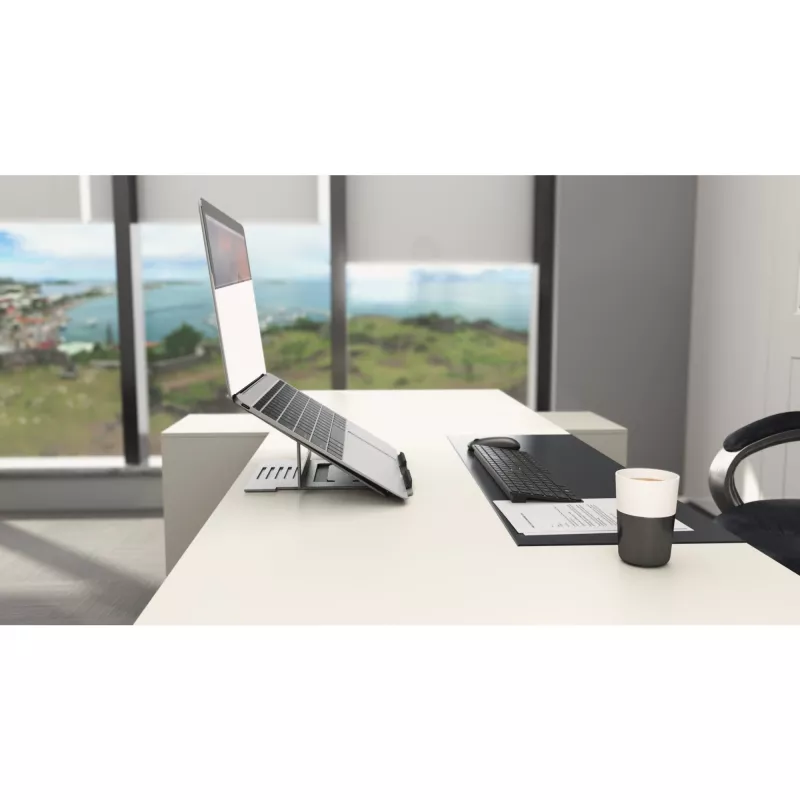 Kensington Easy Riser Aluminium nešiojamojo kompiuterio stovas, sidabrinis, aliuminis, silikonas, plienas, 40,6 cm (16 colių), 5 kg, 86–118 mm